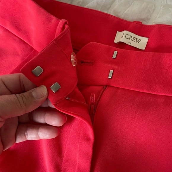 J. Crew Coral Bright Red Pants - Picture 5 of 10